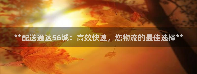 28圈注册送：**配送通达56城：高