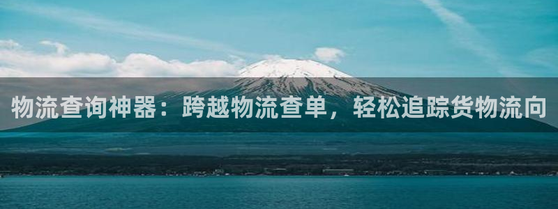 28圈加拿大走势：物流查询神器：跨越