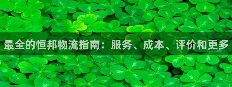28圈加拿大6.0：最全的恒邦物流指